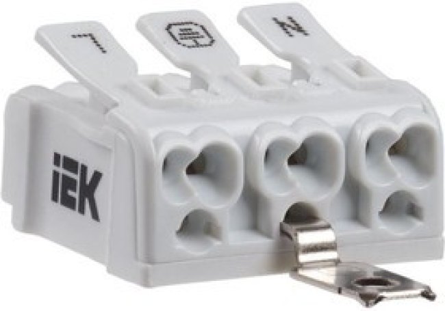 Клемма пружинная соединительная КСПз3-L+N+PE IEK UKZ-B06-3P-F0-E1-10