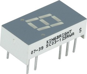 SC03-12SRWA (SCO3-12SURKWA), Индикатор 7мм, 7х1 красный ОК, 26мКд