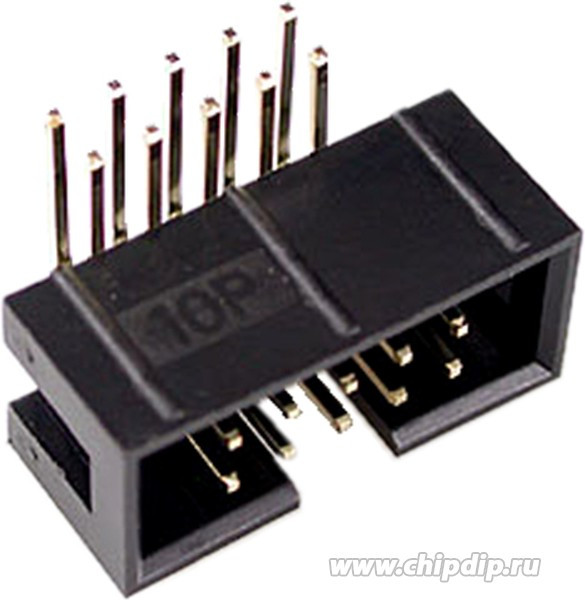 BH-10R (IDC-10MR), вилка на плату шаг 2.54мм угловая (118-A-10GRK) BH-10R (IDC-10MR), вилка на плату шаг 2.54мм угловая (118-A-10GRK)