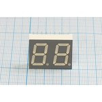 Светодиодный дисплей красный, 7 сегментов, 2 разряда, высота 14,2 мм, 10 мкд, GND-5622FS-21; №7348 r