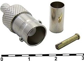BNC-C58J, Разъём высокочастотный, гнездо BNC, обжимной на кабель RG58