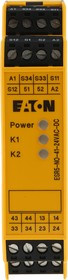 118701 ESR5-NO-41-24VAC-DC, Single-Channel Emergency Stop, Safety Switch/Interlock Safety Relay, 24V, 4 Safety Contacts