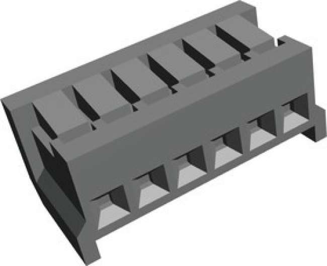 172142-6, EI Female Connector Housing, 2.5mm Pitch, 6 Way, 1 Row 172142-6, EI Female Connector Housing, 2.5mm Pitch, 6 Way, 1 Row