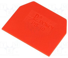 PS-10-RD, Концевая планка, ZG-G10, красный, Шир: 1мм, полиамид, -25-100°C