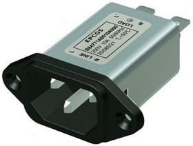 B84771C0010A000, AC Power Entry Modules 10A 250V 1/4" Faston WO/Bleeder Resistor