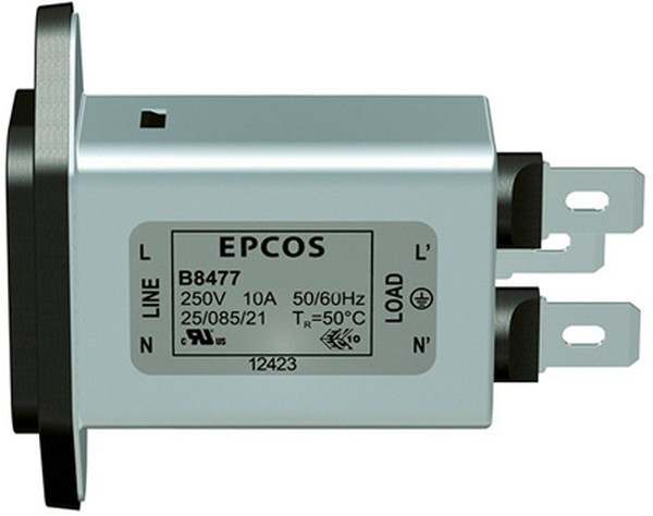 B84771C0010A000, AC Power Entry Modules 10A 250V 1/4" Faston WO/Bleeder Resistor B84771C0010A000, AC Power Entry Modules 10A 250V 1/4" Faston WO/Bleeder Resistor