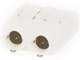 PCB terminal, 2 pole, pitch 6 mm, AWG 20-16, 17.5 A, push-in cage clamp, white, 2061-602/998-404