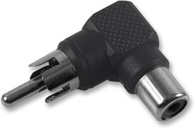 PSG02728, Phono Adaptor, 90 Degree, Black