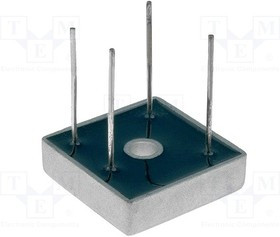 KBPC1510W, Диодный мост: однофазный, Urmax: 1кВ, If: 15А, Ifsm: 300А, MB-25W