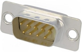 09670095615, Разъем D-Sub; PIN: 9; вилка; "папа"; пайка; Версия: цанговые контакты