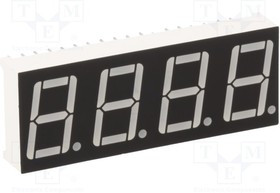 KW4-562CGB, Дисплей: LED, 7-сегментный, 14,2мм, 0,56", II.зн: 4, желто-зеленый