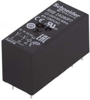 RSB2A080P7, Реле: электромагнитное, DPDT, Uобмотки: 230ВAC, 8A/250ВAC, 8А