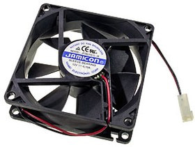 JF0825S1L-R, вентилятор 12В 80х80х25мм подшипник скольжения 2000об/мин