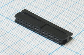 Гнездо IDC на 30 контактов, шаг 2x2мм, на шлейф; №1626 K гн IDC\P2,0x2,0\30HP\шлейф\ \L-KLS1-204B-30-B\KLS