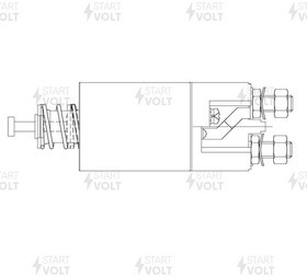 VSR0312, Реле втягивающее стартера для а/м ГАЗ 3310 Валдай c дв. Cummins ISF 3.8 (VSR 0312)