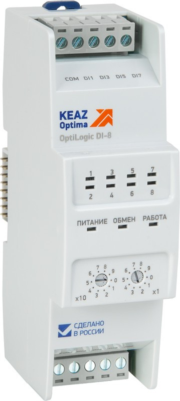 Модуль дискретного ввода OptiLogic L-DI-8 КЭАЗ 288020