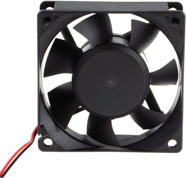 PMD2407PTB1A, Вентилятор осевой, 24В DC, 70x70x25мм, подшипник качения, 83,25куб.м/ч, 45дБА, 24AWG