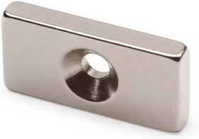 Неодимовый магнит прямоугольник 20х10х3 мм с зенковкой 3/6.5 мм
