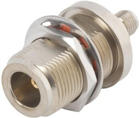 SF1104-6007, RF Adapters - Between Series SMA F to PN F Blkhd Hermetic Adapter