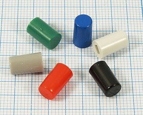 Колпачок, внутренний размер 2x3, d6x9,5, пластик, красный