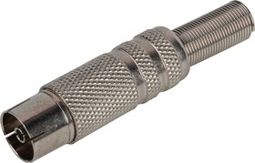 Разъем ЭРА гнездо TV c пружиной никель упаковка 100 шт. Б0048303