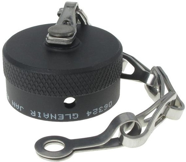 MS3181-14CA, Connector Accessories Protective Receptacle Cover Straight Aluminum Black Anodize