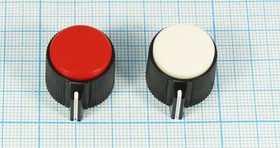 Ручка, внутренний диаметр d6,0, 18 зубцов, размер 18,5x16, пластик, черный/красный, CP-NB