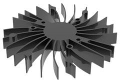 SA001-14012Y, Heat Sink LED 86x10mm Black Anodised