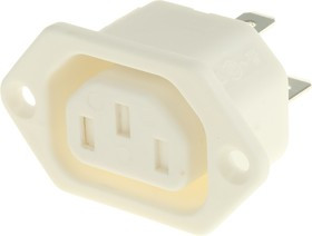 PX0793/63/WH, C13 Panel Mount IEC Connector Socket, 10A, 250 V