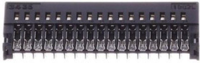 XG5M-3435-N, Headers &amp; Wire Housings IDC 2Row Socket 34P Size2 1PolarizeGuide