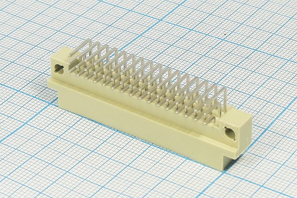 Разъем (прямоугольный соединитель) DIN41612 вилка, шаг P2.54, контакты 48P[A+B+C], угловой