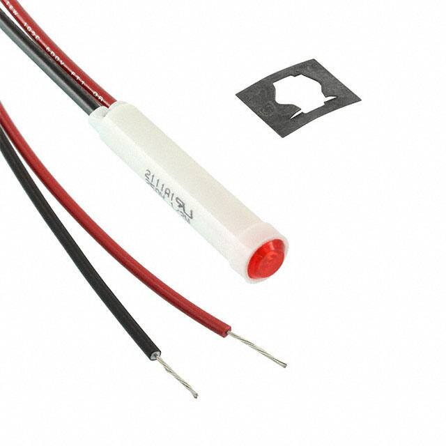 2111A1, Panel Mount Indicator Lamps RED DIFFUSED 5/16" MOUNTING HOLE