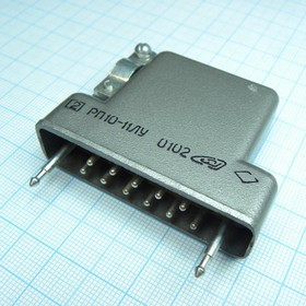 РП10-11 ЛУ вилка с/к, Соединитель низкочастотный, прямоугольный, внутреннего монтажа, год 2013