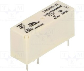 T75S5D112-24, Реле: электромагнитное, SPDT, Uобмотки: 24ВDC, 10A/240ВAC, THT