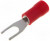 ST-090/R, Наконечник: вилка, M3, d: 3,2мм, 0,5-1мм2, обжим, на провод, красный
