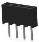 2314876-4, PCB Receptacle, Плата - к - плате, 2 мм, 1 ряд(-ов), 4 контакт(-ов), Монтаж в Сквозное Отверстие