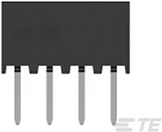 2314876-4, PCB Receptacle, Плата - к - плате, 2 мм, 1 ряд(-ов), 4 контакт(-ов), Монтаж в Сквозное Отверстие