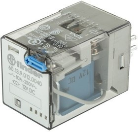 60.13.9.012.004, Реле: электромагнитное, 3PDT, Uобмотки: 12ВDC, 10A/250ВAC, 110Ом