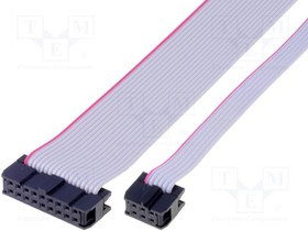 FC14600-0, Шлейф с разъемами IDC, 14x28AWG, Ш.шлейфа 1,27мм, 0,6м