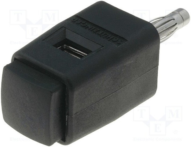 SDK 502 / SW, Black Male Banana Plug, 4 mm Connector, 16A, 30 V ac, 60V dc, Nickel Plating SDK 502 / SW, Black Male Banana Plug, 4 mm Connector, 16A, 30 V ac, 60V dc, Nickel Plating