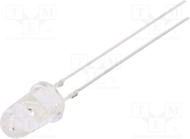 OSB5SA5201A, LED; 5mm; blue; 8000?9000mcd; 8°; Front: convex; 2.9?3.6V; -30?85°C