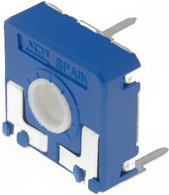 CA14V-100K, Потенциометр монтажный, однооборотный, горизонтальный, 100 кОм