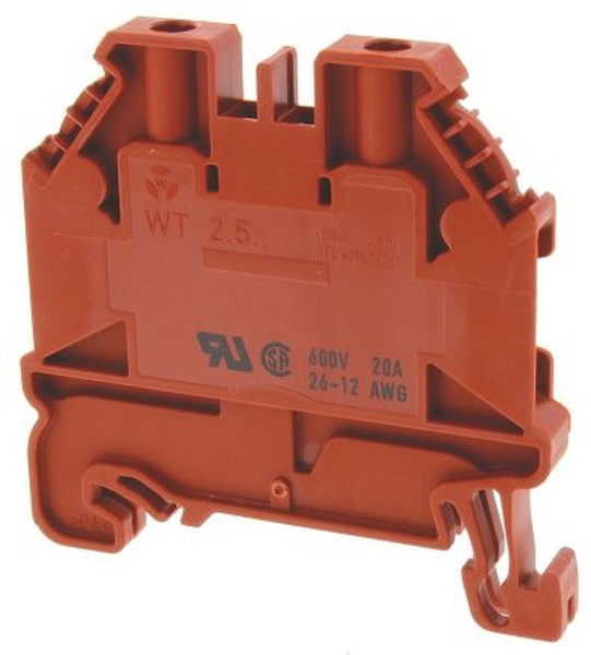 58.503.0055.5, WT 2.5 Series Red Feed Through Terminal Block, 2.5mm², Single-Level, Screw Termination, ATEX