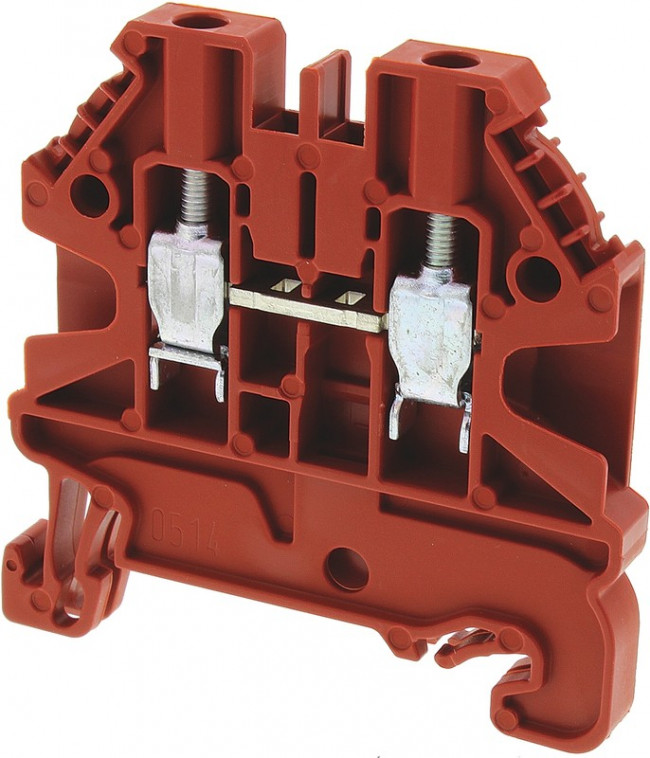 58.503.0055.5, WT 2.5 Series Red Feed Through Terminal Block, 2.5mm², Single-Level, Screw Termination, ATEX