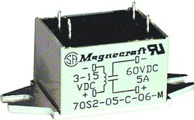 70S2-01-A-05-N, Solid State Relays - PCB Mount SSR / MOSFET SPST-NO, 5 A, Q.C.