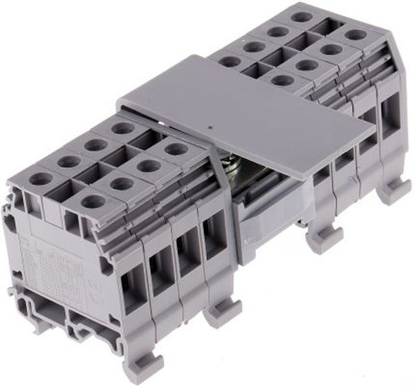 1SNA115338R2500, Distribution Block, 2 Way, 10-70 inputmm², 200A, 800 V, Grey