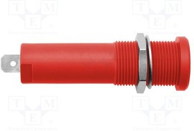 HSEB3125LNI-RT, Гнездо, "банан" 4мм, 16А, 6000В, красный, никелированные, -25-80°C