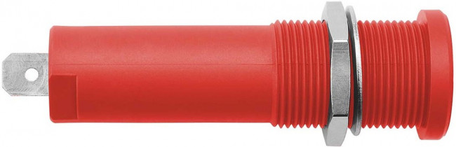 HSEB3125LNI-RT, Гнездо, "банан" 4мм, 16А, 6000В, красный, никелированные, -25-80°C