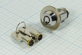 Переключатель замковый, 2C, 2А, OFF-(ON), d19, C510Z1, [электрический]