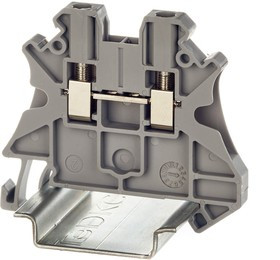 DKC Nuputuk Клемма проходная, винтовой зажим, 2 точки подключения, 2.5 кв.мм, серая